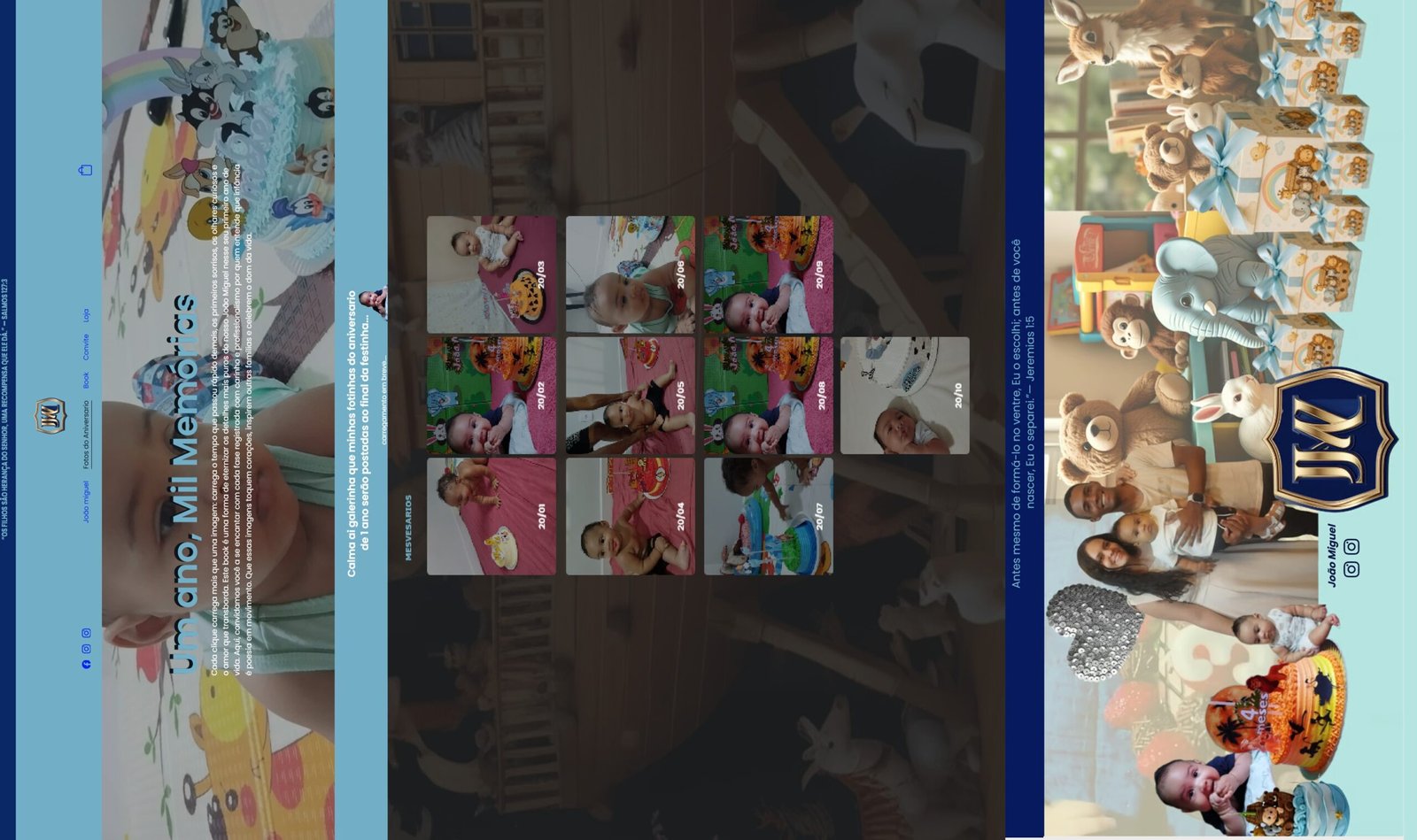 1. FOTOS DE ANIVERSARIO - EVOLUÇÃO DA CRIANÇA